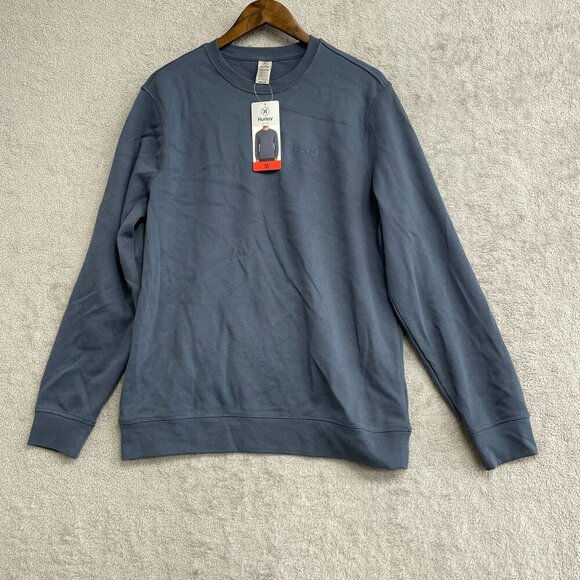 NEW Hurley Men's M Crewneck Sweatshirt Blue - Picture 2 of 8